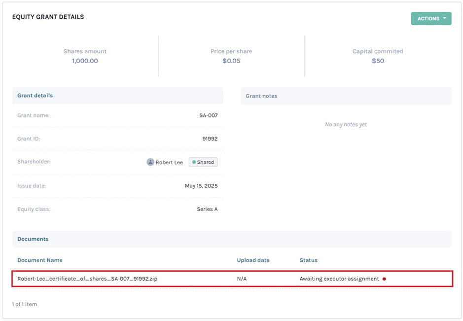 Awaiting Executor Assignment