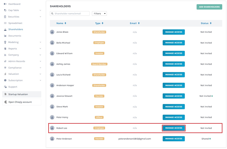 Manage Access