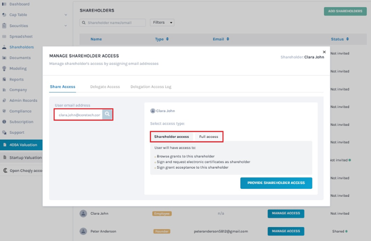 shareholder access