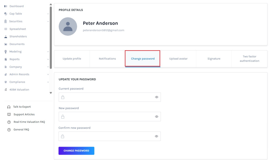 Change password