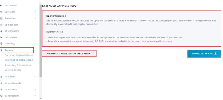extended company report