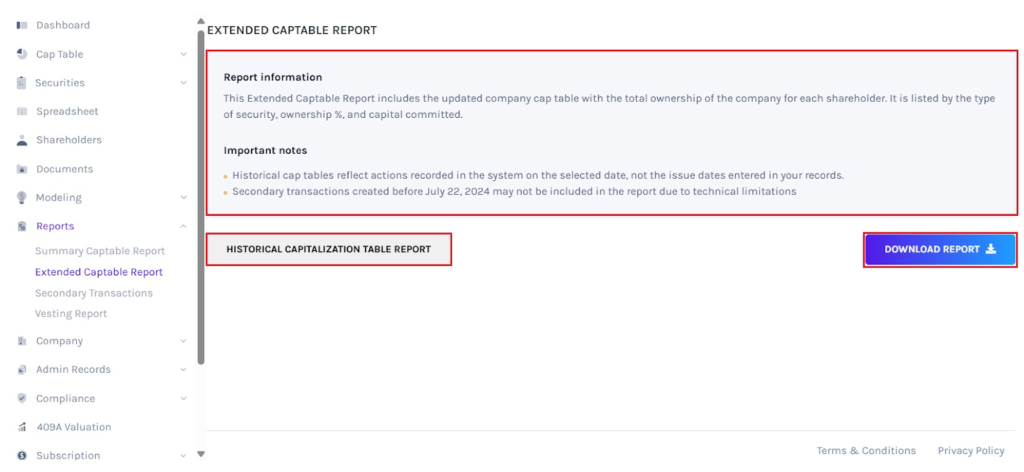 extended company report