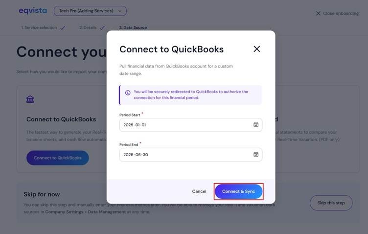 connect to quickbooks