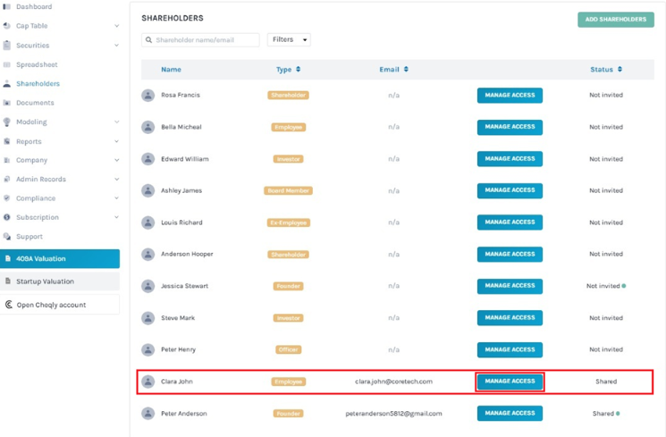 Manage Access