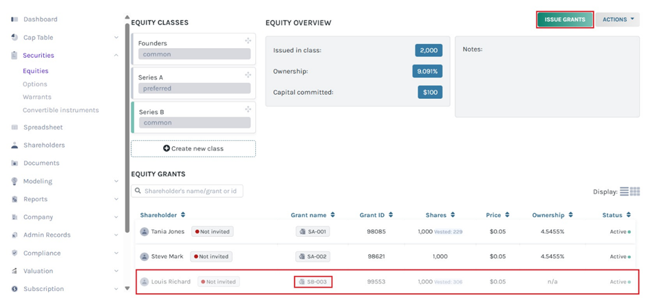 issuance of the Phantom stock