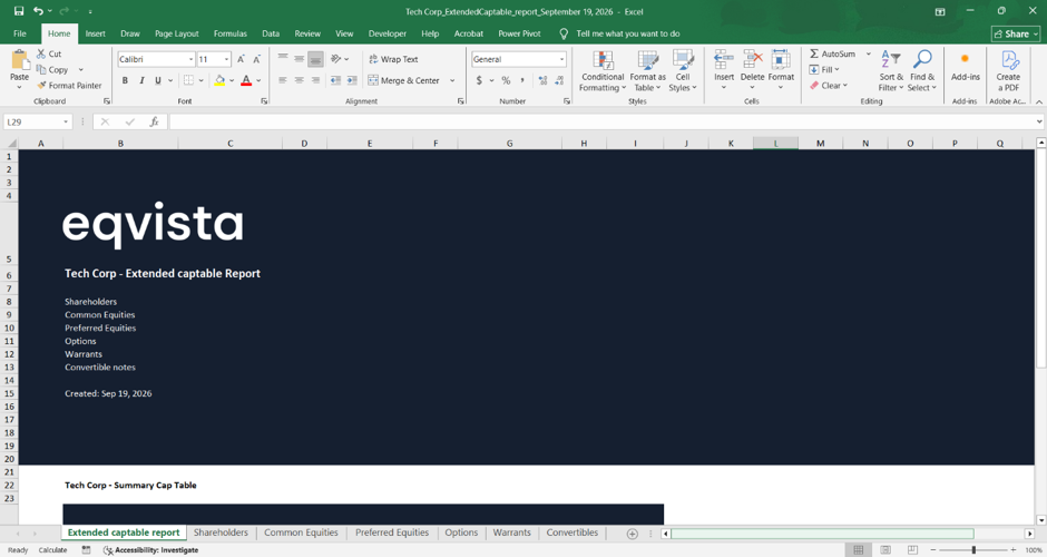 open the downloaded report