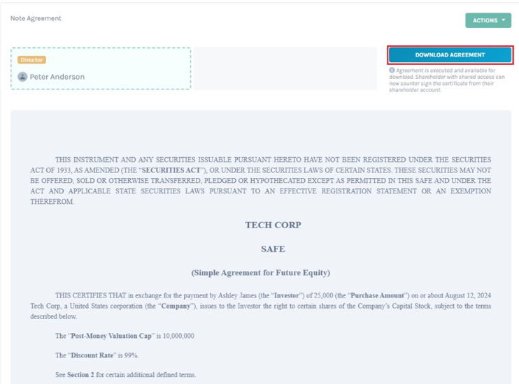 Download agreement