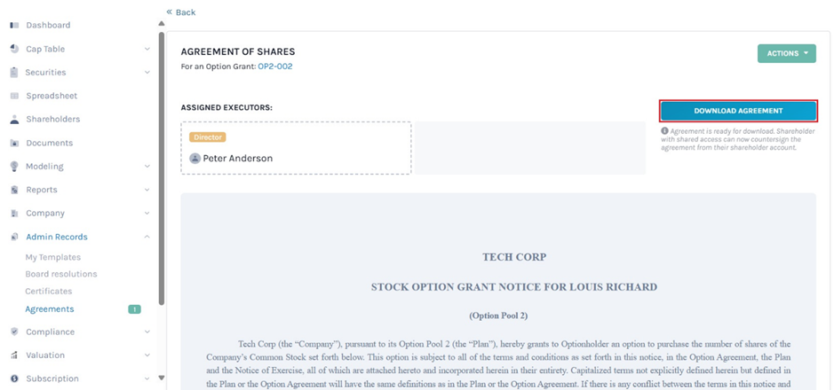 download agreement 