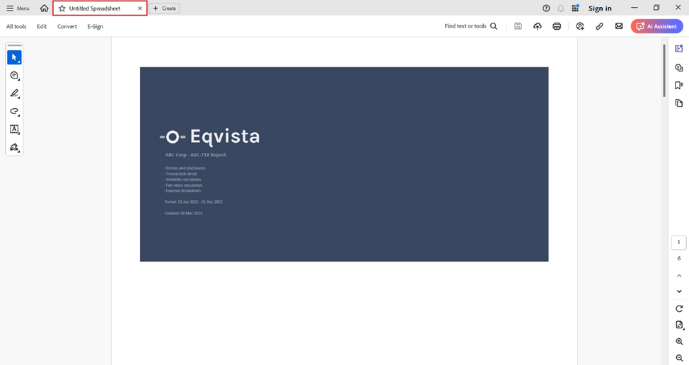 open the downloaded report
