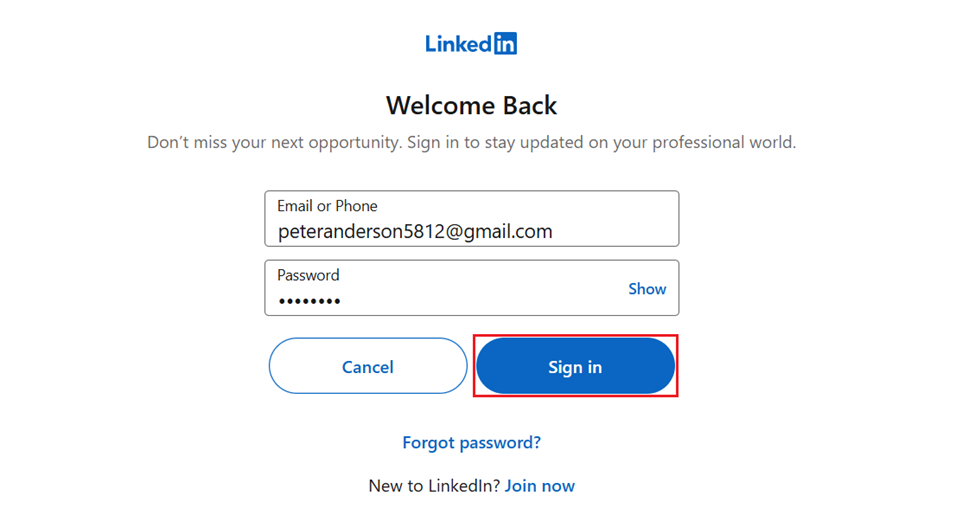 Sign in"