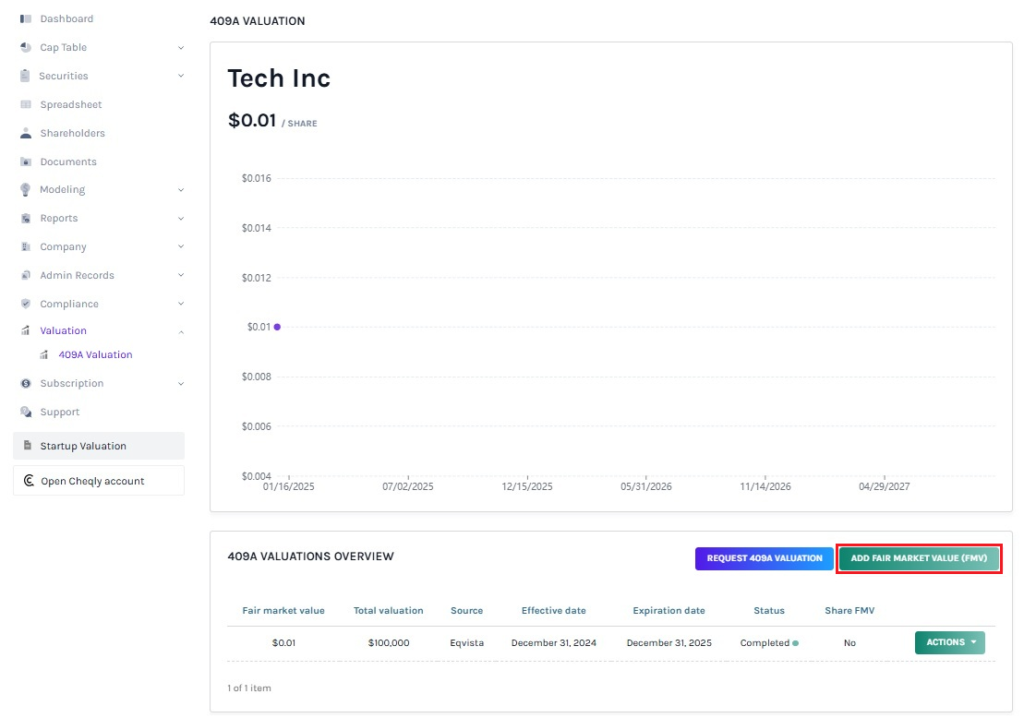 Add Fair Market Value