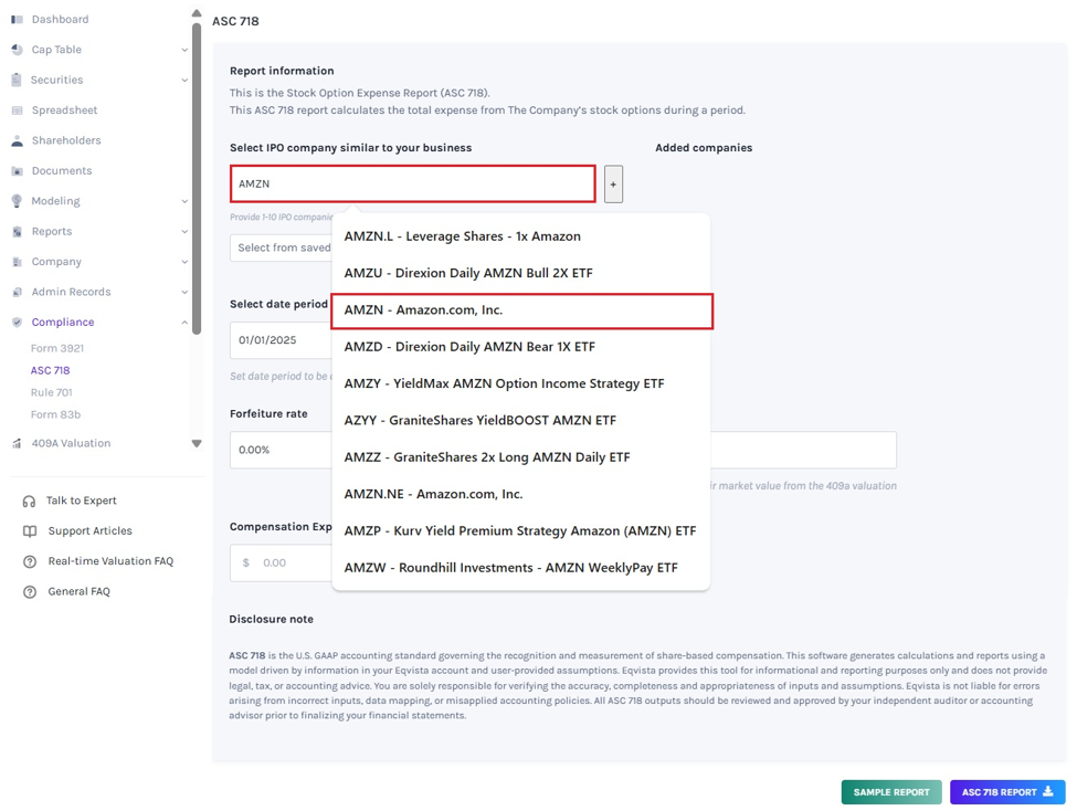 Select an IPO company similar to your business