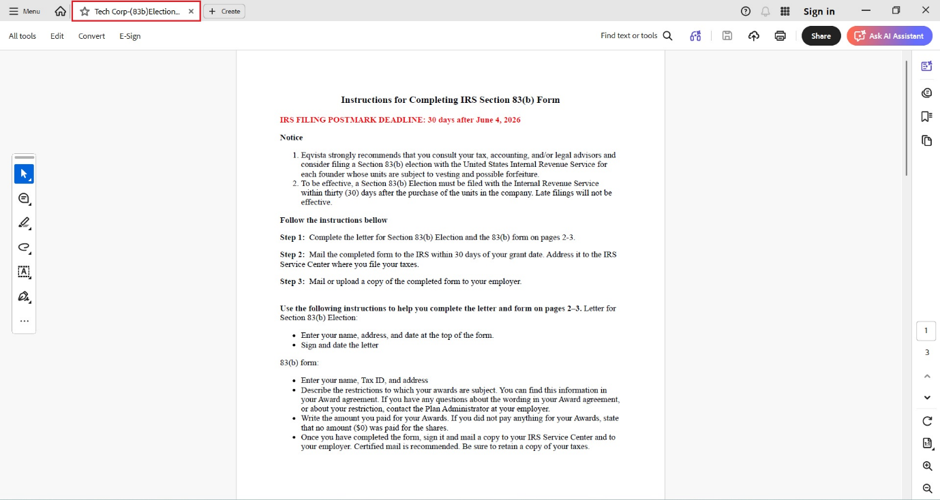 PDF file to open 83(B) election