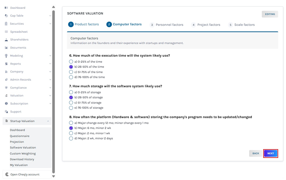  computer section of the questionnaire