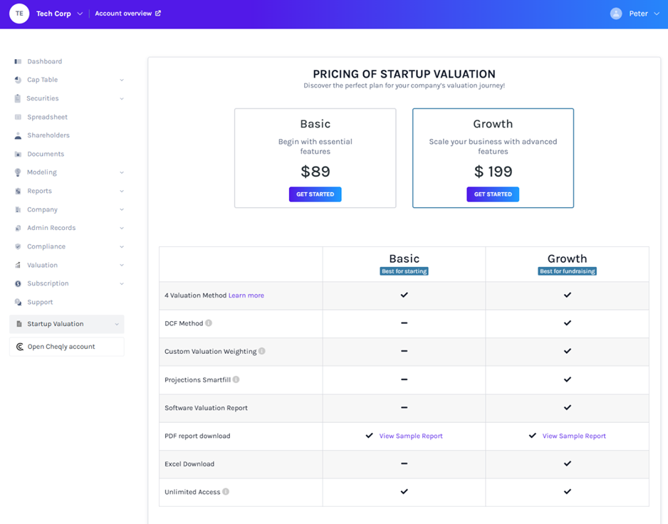 startup valuation pricing 