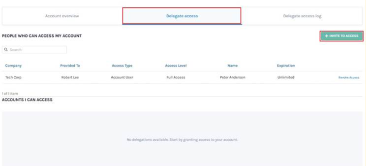 Delegate Access