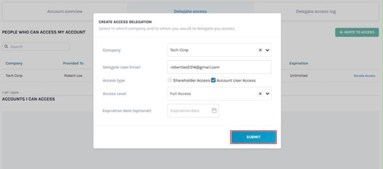 create access delegate