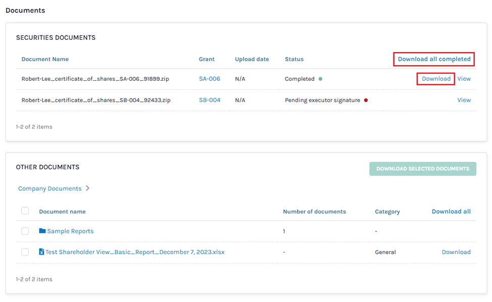 Download all completed