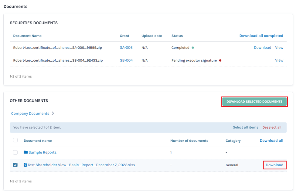 Download Selected Documents