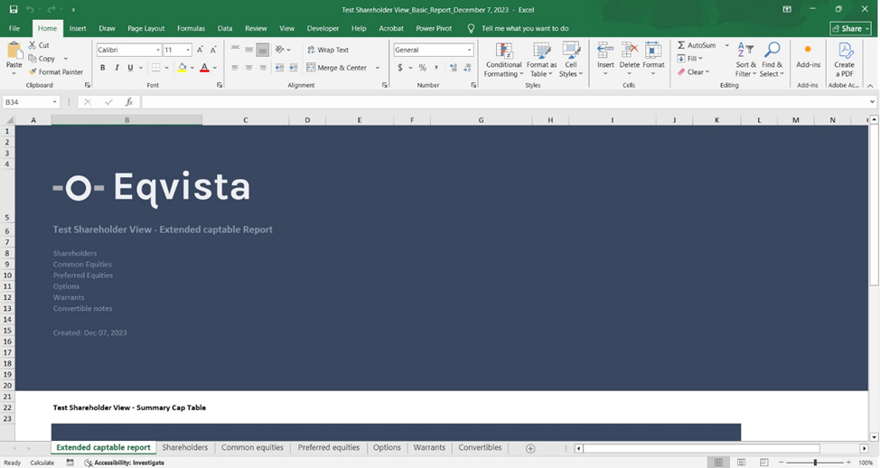 open the report in Excel format