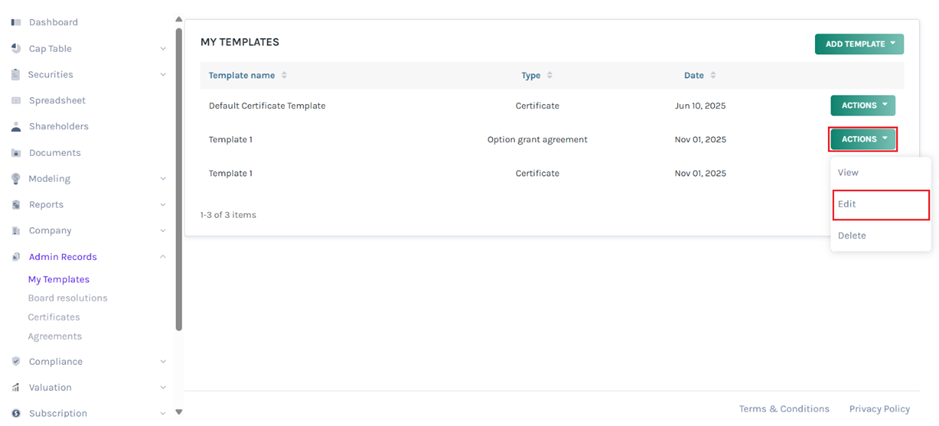name of the option agreement template