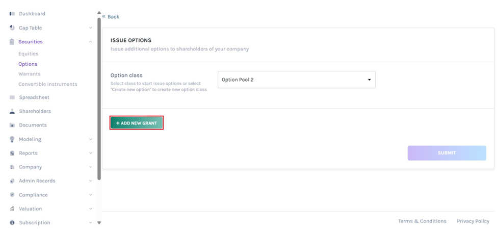 choose the option class