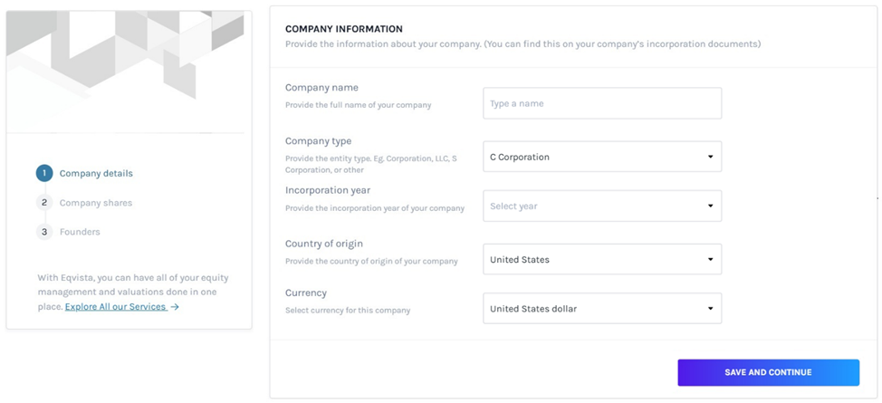 fill in your company details