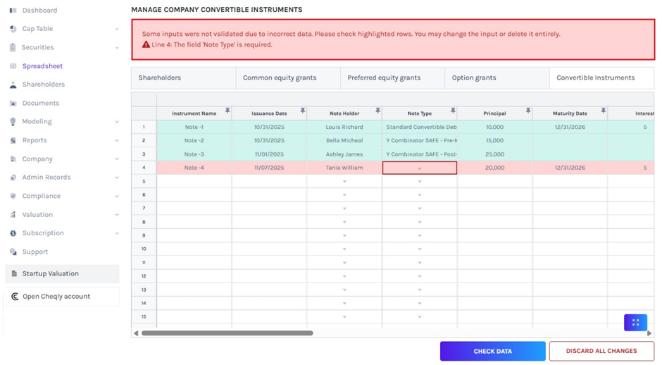 validation message will appear