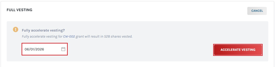 accelerate vesting 