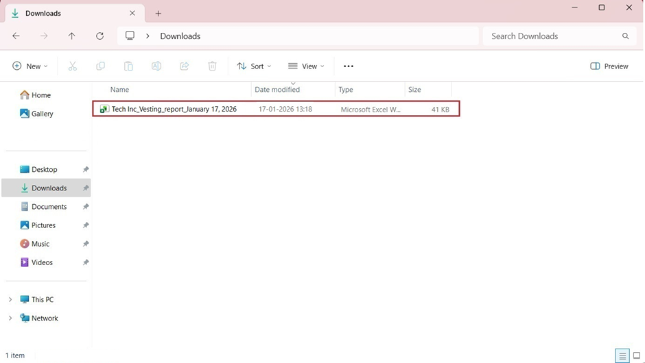 report gets downloaded as an Excel sheet