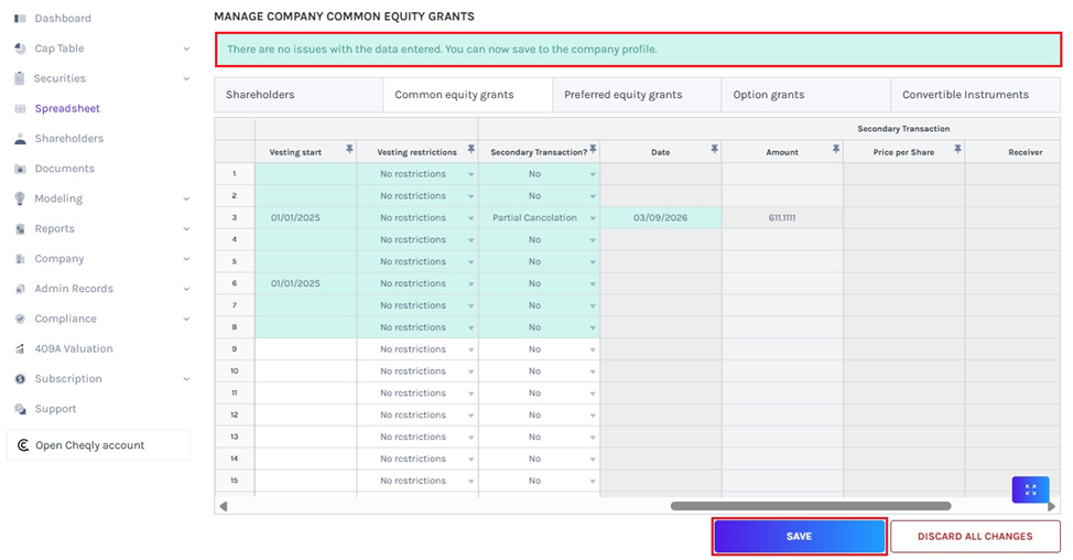 data validation message
