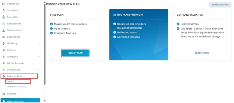 Change Plan