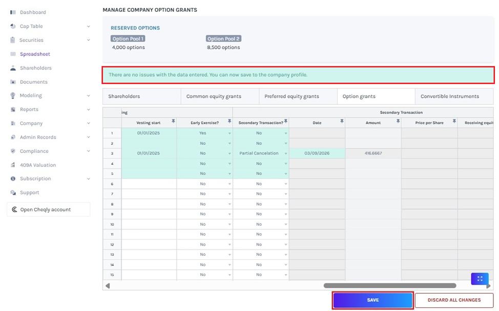 data validation message