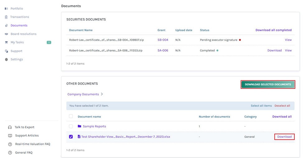 Download Selected Documents