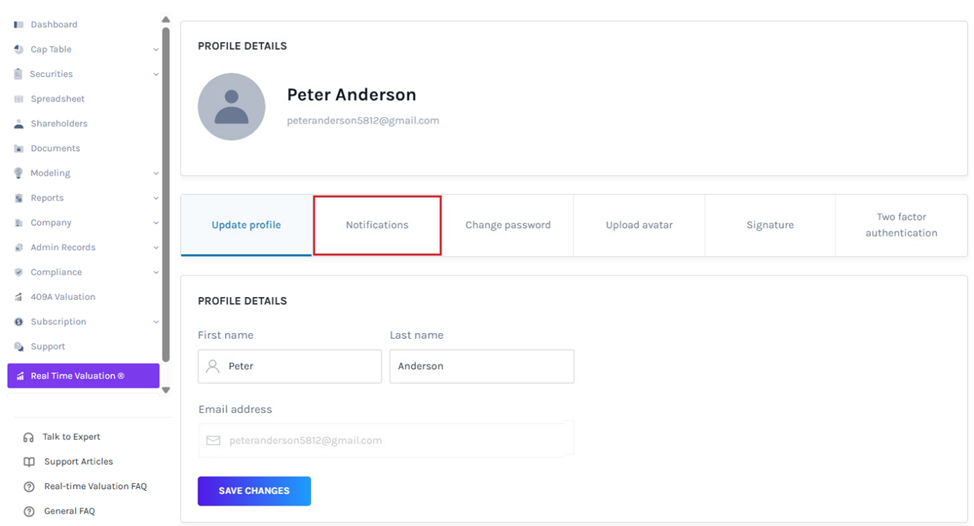 change your profile details and setting