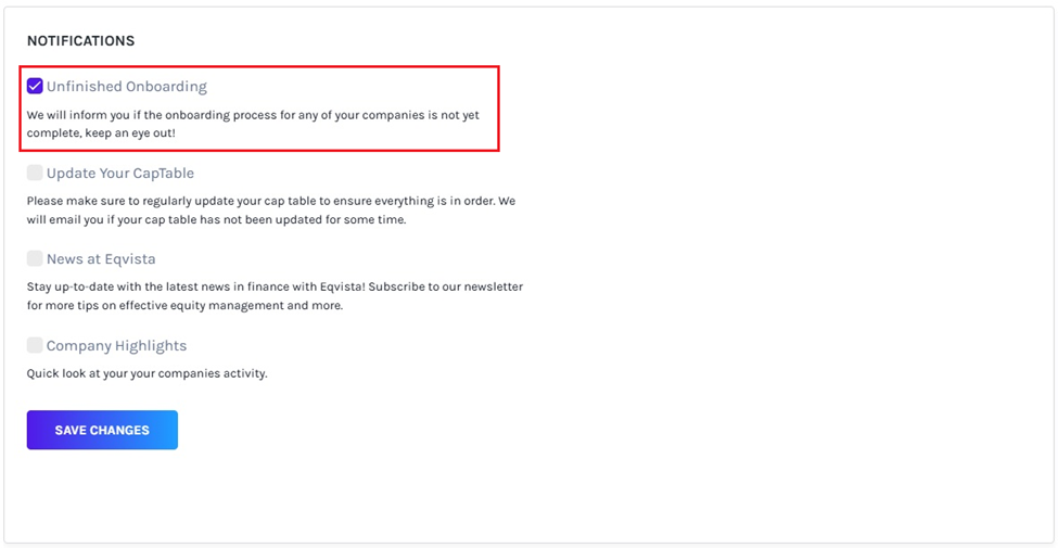 Unfinished Onboarding