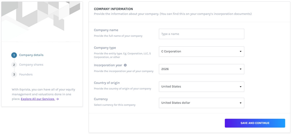  fill in details about the company