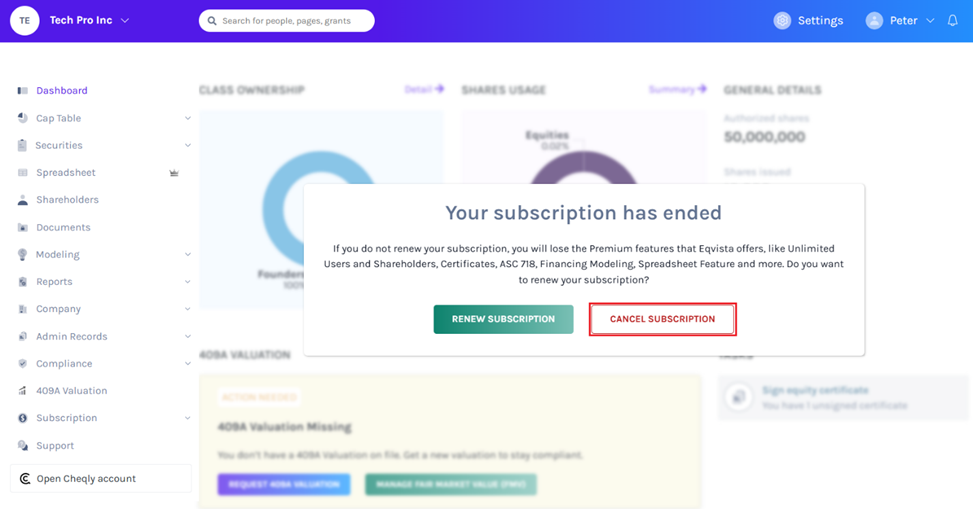 cancel subscription 