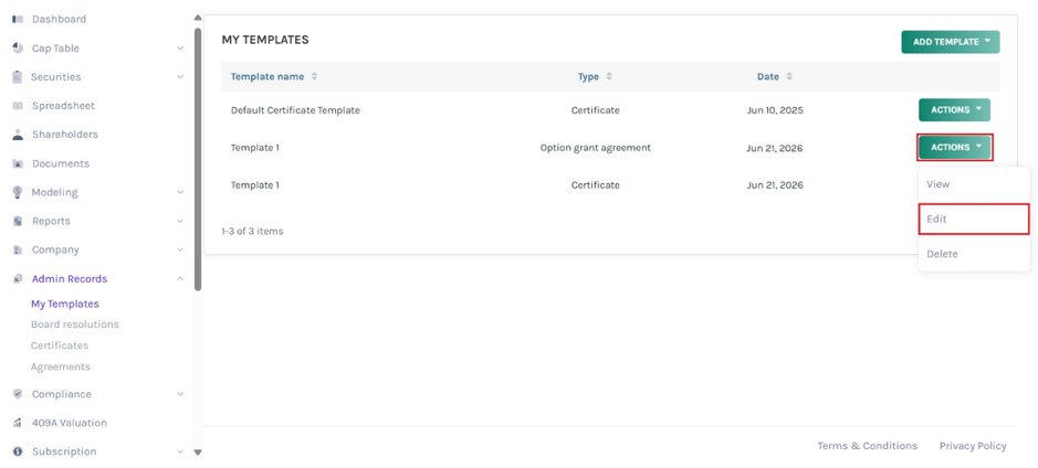 option agreement template name