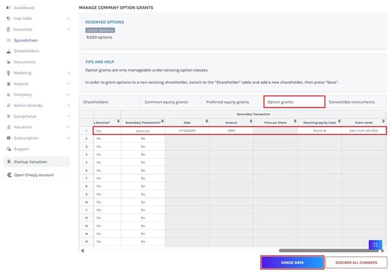 Secondary Transaction
