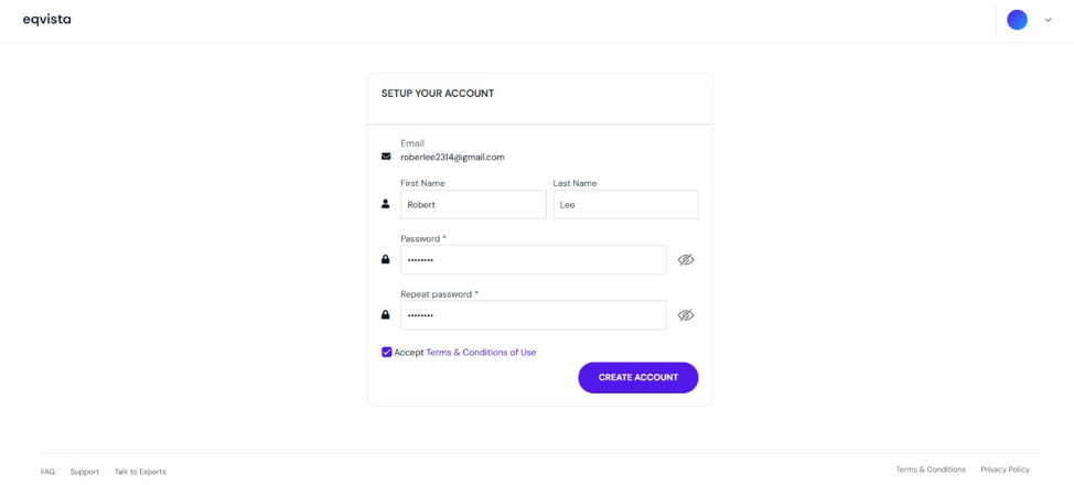 setting up your accoun