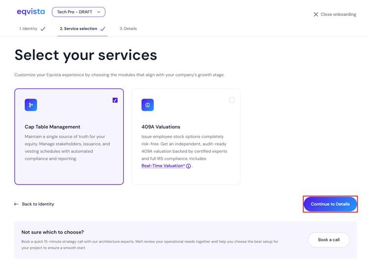 select your services