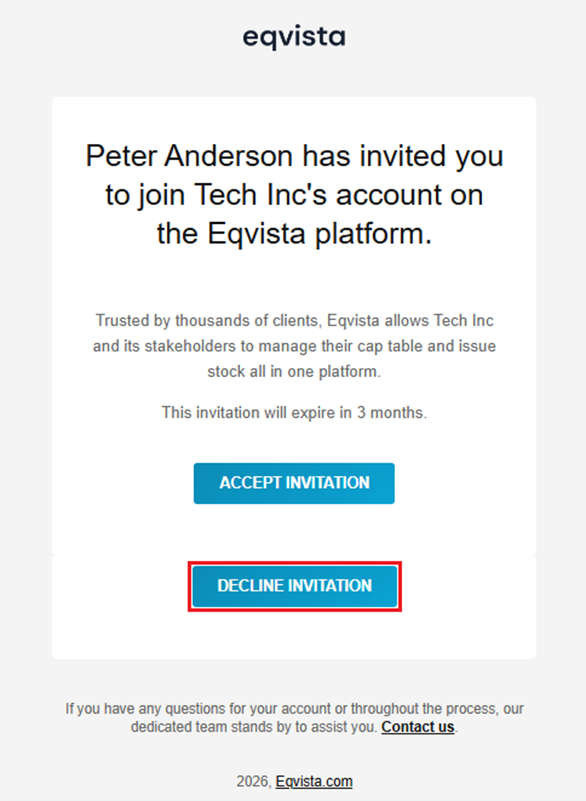 invitation email 
