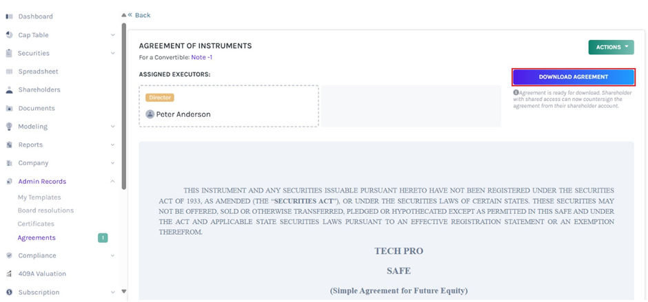 download agreement 