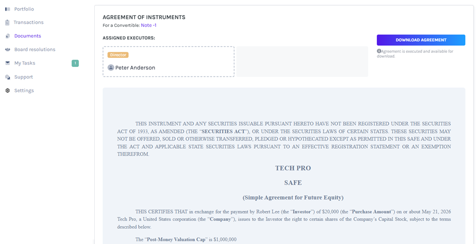 download agreement 