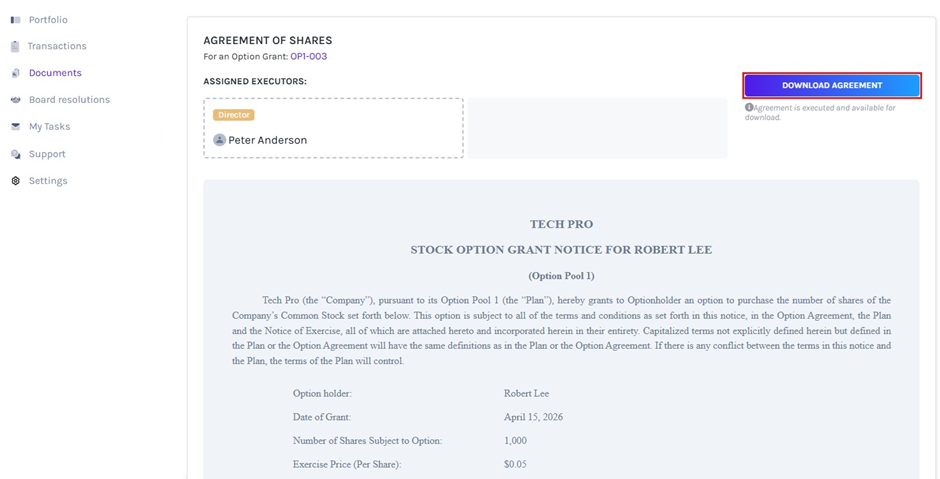 Download Agreement