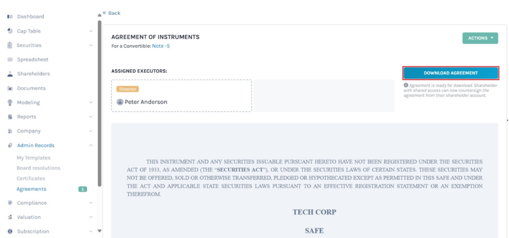 download agreement 