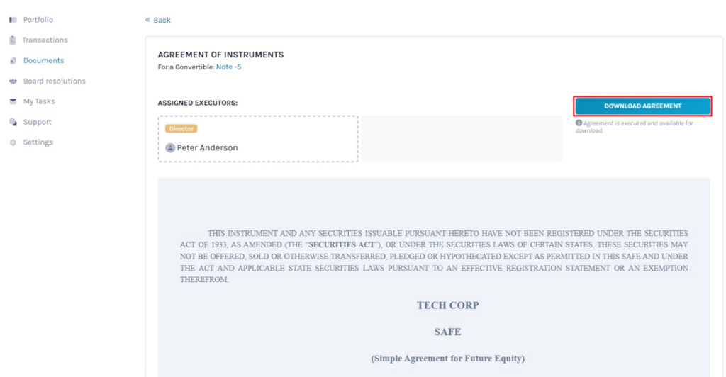 download agreement 