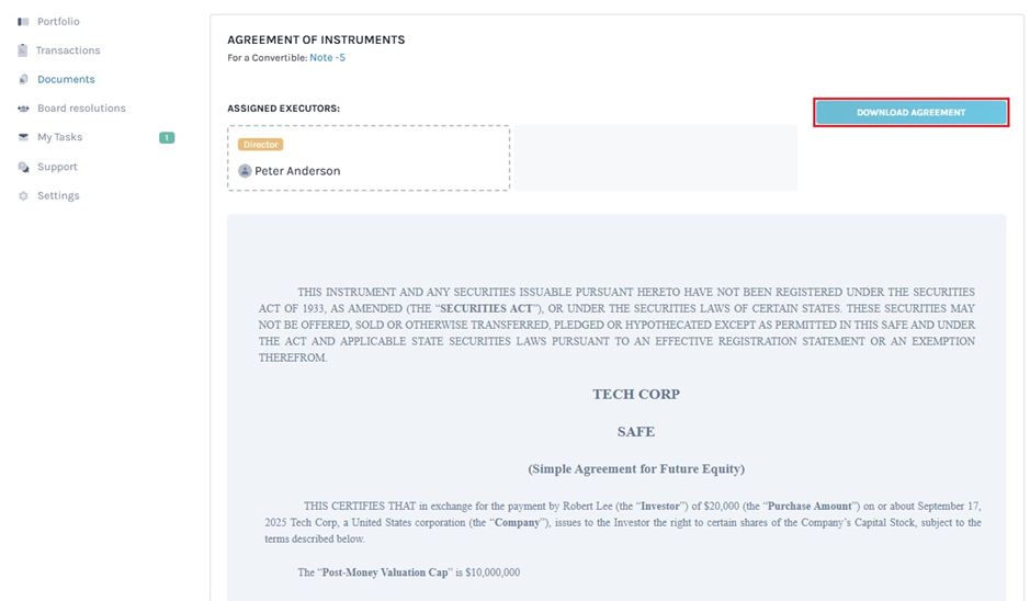 download agreement 