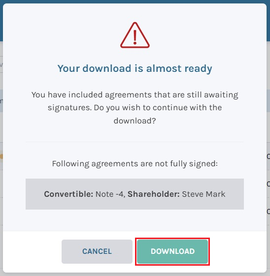 download confirmation 